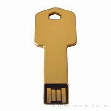 Custom Logo Metal Key Shape USB Flash Drive (USB-235)